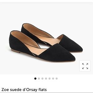 J. Crew Zoe Suede d'Orsay Flats Size 8